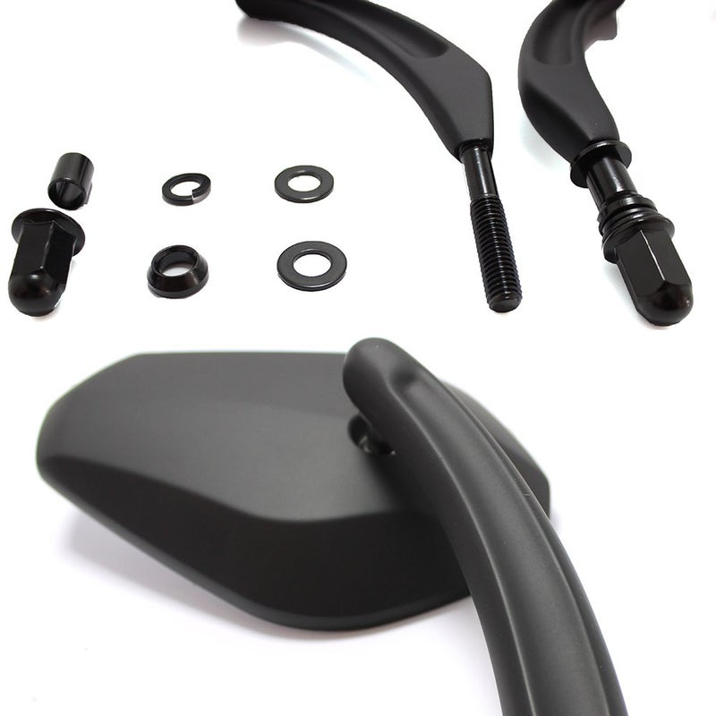MISS MOLY Black Motorcycle Rear View Side Mirrors For Harley Davidson Road King Road Glide - Image 2